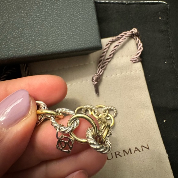 David Yurman Large Oval Link Bracelet with 18K Yellow Gold - Picture 5 of 6